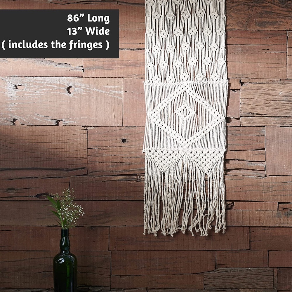 Folkulture Macrame Table Runner 13 x 90